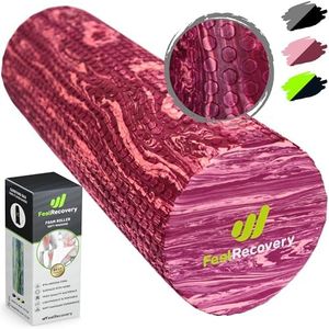 Foam Roller Masaje Muscular (45x15 cm) - Rodillo de Espuma EVA Densidad Media para Contracturas, Fisioterapia, Recuperación, Yoga, Pilates y Fitness - Rulo de Automasaje
