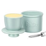 ADIVEE Butter Crock with Spreader, French Butter Keeper with Water Line for Counter, The Original Porcelain Butter Dish with Knife. Gift for Mother’s Day and Christmas (Color-Blue)