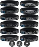 Ezekiel Gift Co. (12-pack) Christian Silicone Wristbands with Popular Bible Verses - Wholesale Religious Gifts Jewelry Items