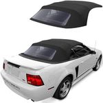 Sierra Auto Tops Convertible Soft Top, compatible with Ford Mustang 1994-2004, w/Plastic Window, Sailcloth Vinyl, Black