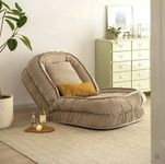 CosyLabs Woolly | Human Dog Bed | Large Floor Sofa Bed | Low Floor Seating | Floor Recliner and Lounger (Beige)