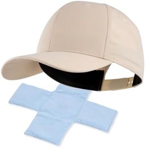 POWERCAP ICE Baseball Hat – Instant Cooling with Reusable Ice Packs UPF 50 UV Sun Protection for Hot Weather Khaki