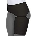 Vive Groin and Hip Support - Sciatica Wrap for Men and Women - Compression for Nerve Pain Relief - Thigh, Hamstring Recovery for Joints, Flexor Strains, Pulled Muscles (Black, Waist: 48"-58")