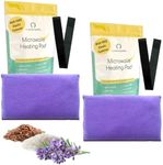 Microwavable Heating Pads for Lower Back, Neck, and Shoulder Pain Relief - Moist Microwave Heating Pad for Muscles and Joints - Microwave Hot Pack Heat Pad for Cramps - 2 Packs Purple - Lavender Scent