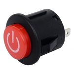 Car Spices AD2212 Round 12v DC 10A 250VAC Push Button On Off Switch for Electric Kids Car E-Bike Toys