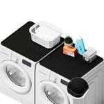 2pcs Washer and Dryer Covers for the Top, 26" x 26" Silicone Dryer Top Protector Mat Non-slip Waterproof Washing Machine Cover Protector Top Load for Laundry & Kitchen (Black)