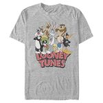 WARNER BROS Looney Tunes Group Short Sleeve Tee Shirt, Athletic Heather, X-Large