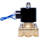 1/2" Brass Electric Solenoid Valve Water Air Fuels N/C Valve DC 12V Air Valve Normally Closed for Water Air Gas Fuel Oil