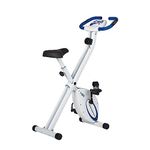 Ultrasport F-Bike, F-Rider Basics, Bike Trainer, Fitness Bike LCD Training Computer, Foldable Exercise Bike, Max. User weight 110 kg, pulse measurement, 8 resistance levels, trim wheel, Navy