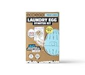 Ecoegg Starter Kit | Detergent and Fabric Softener Replacement | Non bio and no enzymes, chlorine bleaches, phosphates, parabens, SLS/SLES or palm oil | Vegan | Sensitive Skin | Fresh Linen 50 Washes