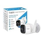 TP-Link Tapo 2K HD Security Camera Outdoor Wired, Built-in Siren, Night Vision, IP66 Weatherproof, Motion/Person Detection, Works w/ Alexa & Google Home, Cloud/SD Card Storage, 2-Way Audio ,White