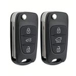 2 x Hyundai Replacement Car Key Fob Remote Control Cover Case (i20 i30 i35 IX20 IX35 - Kia Ceed Rio Picanto Sportage Sorento Venga Vehicle