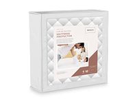 NightComfort Waterproof Mattress Protector - Microfibre Fitted Anti-Allergy Quilted Mattress Cover Encasement - Soft and Comfortable for Daily Use - White (Single)