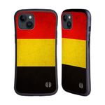 Head Case Designs Belgium Belgian België Vintage Flags Hybrid Case Compatible With Apple iPhone 15 Plus