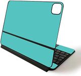 MightySkins Skin for Apple Magic Keyboard for iPad Pro 11-inch (2020) - Sushi | Protective, Durable, and Unique Vinyl Decal wrap Cover, Solid Turquoise