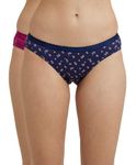 Jockey Women's Cotton Bikini (Pack of 2) (1525-0210_Multicolor_M)