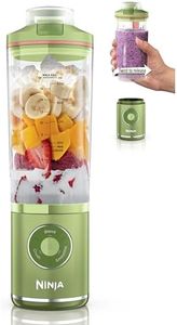 Ninja Blast Max, Portable Blender + Twist & Go, Personal Smoothie, Blend, Ice Crush, 3 Programs, Cordless, 22oz removable Vessel, Dishwasher Safe, Leakproof, Moss Green, BC251GN1