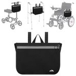 supregear Wheelchair Side Bag, Multifunctional Side Storage Pouch for Rollator, Walkers, Power Wheelchairs and Knee Scooters Wheelchair Armrest Bag for Elderly Seniors Adults Portable Travel Tote