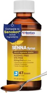GenCare - Senna Syrup Liquid Laxative (8 Fl Oz Bottle) All Natural Vegetable Sennosides Active Ingredient | Easy to Swallow Constipation Relief for Adults and Kids 12 and Older | Best Value Size