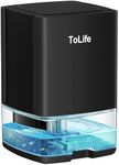 ToLife Dehumidifiers for Home 30 OZ Water Tank with Auto-Off, Portable Small Dehumidifier for Room,Bathroom,Bedroom,RV, Closet 500 sq.ft,7 Colors LED Light, Black, TZ-C1