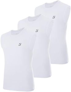 Roadbox Boys Youth Sleeveless Compression Shirt, 12Pack Quick Dry Kids Undershirt, Athletic Soft Tank Tops Sport Basketball
