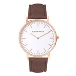 Joker & Witch Hope White Dial Brown Faux Leather Analogue Watch for Women