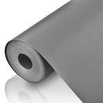 EASYHOME Multipurpose 60cm x 10m Waterproof EVA Anti Slip Mat for Kitchen, Bathroom Cabinet Kitchen Drawer Shelf Mats Liner Sheets Roll, Non-Slip Fridge Mat, Table Mat (60cm x 10 Metres Roll, Grey)