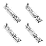 Atlantic Flower Aluminium Tower Bolt 24 inch,Tower Bolt for Main Door and Bathroom, Door Latch for Bedroom, Tower Bolt for Home,Offices, Doors,Windows, S.S. Finish, (Pack of 4 Pcs)