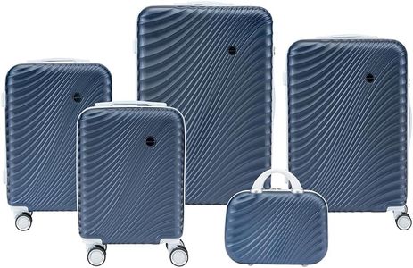 Convector Set Quattro Trolley + Beauty Case Da Viaggio, Valigie Rigide in 5 Dimensioni Con Ruote Girevoli a 360 °, Lucchetto TSA e Struttura in ABS Doppio Strato, Antigraffio e Antiurto