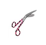 Lister Bandage Scissors 5.5'' Color Coated Nursing Student First Aid Utility Scissors (Pink)