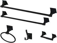 Kingston Brass BAHK61212478K Monarch Bathroom Hardware Set, Black