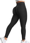 YEOREO Amplify Women's Seamless Scrunch Legging Workout Leggings for Women Butt Lift Tights Gym High Waist Yoga Pant, Black, Small