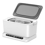 SWAREY Ultrasonic Cleaner 800ML Ultrasonic Jewellery Cleaner with 2 Baskets and 4 Cleaning Modes 45KHz Large Capacity Jewellery Cleaner Ultrasonic Machine for Dentures Rings Glasses Watches Coins