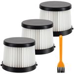 DCV501HB Filter For DEWALT 20V Vacuum Cordless Handheld Vacuum DCV501HB with 1 Cleaning Brush - Compared to Part # DCV5011H - Washable and Reusable (3 Pack)