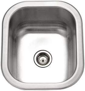 HOUZER CS-1307-1 Bar Sink, 12-3/8" x 14-13/16" x 6-1/4", Stainless Steel