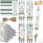 Baby Shower Ballpoint Pens - 36PCS Jungle Animals Ballpoint Pens Favors and 36PCS Greeting Bookmarks Woodland Safari Baby Shower Favors Pens for Guests Baby Shower Party Game Prizes Return Gifts