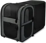 Apollo Walker Pet Carrier Backpack for Large/Small Cats and Dogs, Puppies, Safety Features and Cushion Back Support for Travel, Hiking, Outdoor Use (Gray-Expandable)