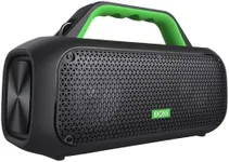 DOSS Extreme Boom Bluetooth Outdoor Speaker with 60W Mighty Sound, Deep Bass, 30H Playtime,10400mAh Power Bank, IPX6 Waterproof with Portable Strap for Camping, Beach, Garage-Green