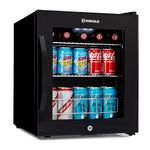 Subcold Ace50 LED Touch Control Beer Fridge With Glass Door | Premium Drinks & Wine Mini Fridge | Black Alu Handle, Quiet & Lockable | 62 Cans | Ideal for Bedrooms and Table Top