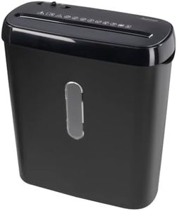 Hama Document Shredder Retractable Paper Shredder Professional Home Office (Strip Cut, Shredder, Electric, 6 Sheets Paper, Shredder, 8 Litre Waste Paper Bin, Security Level 2 DSGVO)