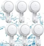 LUXEAR Suction Hooks Powerful Suction Cup Hooks Vacuum Suction Holder Heavy Duty Shower Suction Hooks Glass Door Window Christmas Wreath Hanger Waterproof Suction Hanger for Bathroom Kitchen-6Pack