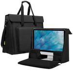 HPDELGB 21/24 inch computer bag monitor carrying case Compatible with iMac All in One Monitor LCD Screens Desktop Computer Travel Storage Carrying Bag with Accessories Pocket, Shoulder Strap Black