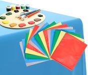 Bramble - 15 Plastic Paint Splash Mats for Table & Floor, 150x150cm Messy Play Mat Cloth for Arts & Crafts and Painting, Wipe Down Protectors