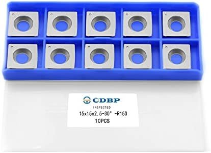 15mm Square with 6" Radius Carbide Cutter Inserts, 15×15×2.5mm-R150 for Woodworking Helical Planer Head and CNC or DIY Wood Lathe Turning Rougher Tools, 10pcs