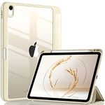 Wenlaty Compatible with iPad Air 11 Inch Case 2024 Release, iPad Air 6th/5th/4th Generation Case 11/10.9 Inch Case with Pencil Holder(2022/2020), Slim Cover with Clear Back Shell, Starlight