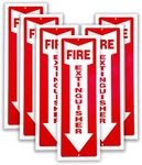 Fire Extinguisher Sign - 6 Pack 4x1