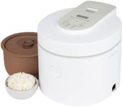 AROMA® Professional Rice Cooker with Purple Clay Cooking Pot, 6-Cup (Uncooked) / 12-Cup (Cooked), Healthy Grain Multicooker, Natural Ceramic, 3 Qt, White, ARC-7206P