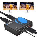 OREI 4K 1 in 2 Out HDMI Splitter Duplicate/Mirror Only UltraHD 4K @ 30 Hz 1x2 Will NOT Bypass HDCP HDMI Supports 3D Full HD 1080P for Xbox, PS4 PS3 Fire Stick Blu Ray Apple TV HDTV - Adapter Included