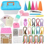 Quilling Kit Complete Quilling Paper Set with 1940 Strips All Necessary Tools and Storage Box Suitcase for Beginners, Advanced Quiller