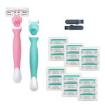 Razors for Women Sensitive Skin，6 blade Lady Shaving Razor for Women, Women’s razors for Shaving Including 1 Travel Razors for Women with 19 Blade Refills